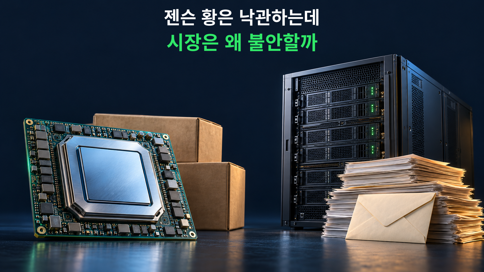 젠슨 황의 낙관과 AI 인프라 금융부담을 대비한 대표 이미지